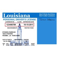 Fake Louisiana Drivers License