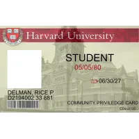 Fake Harvard Student ID