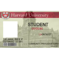 Fake Harvard Student ID